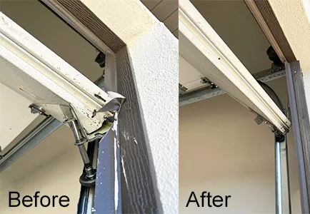 Expert garage door track repairs in San Antonio, including alignment and damage correction.